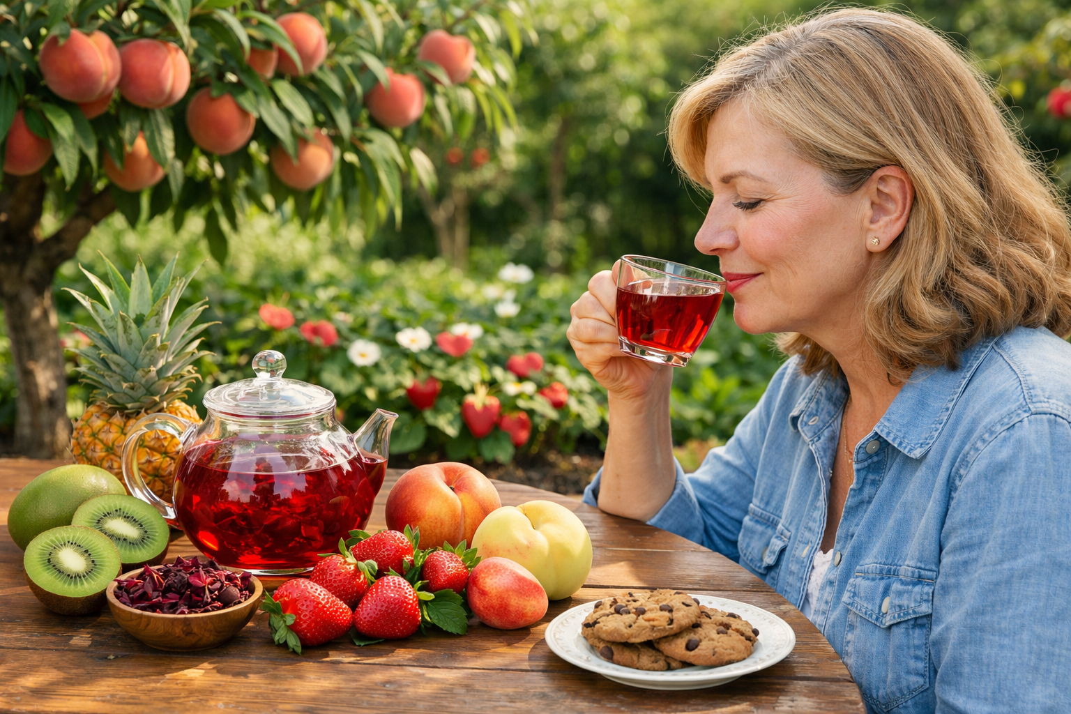 Peach Berry | Organic | The Green Teahouse | Hibiscus | Raspberry