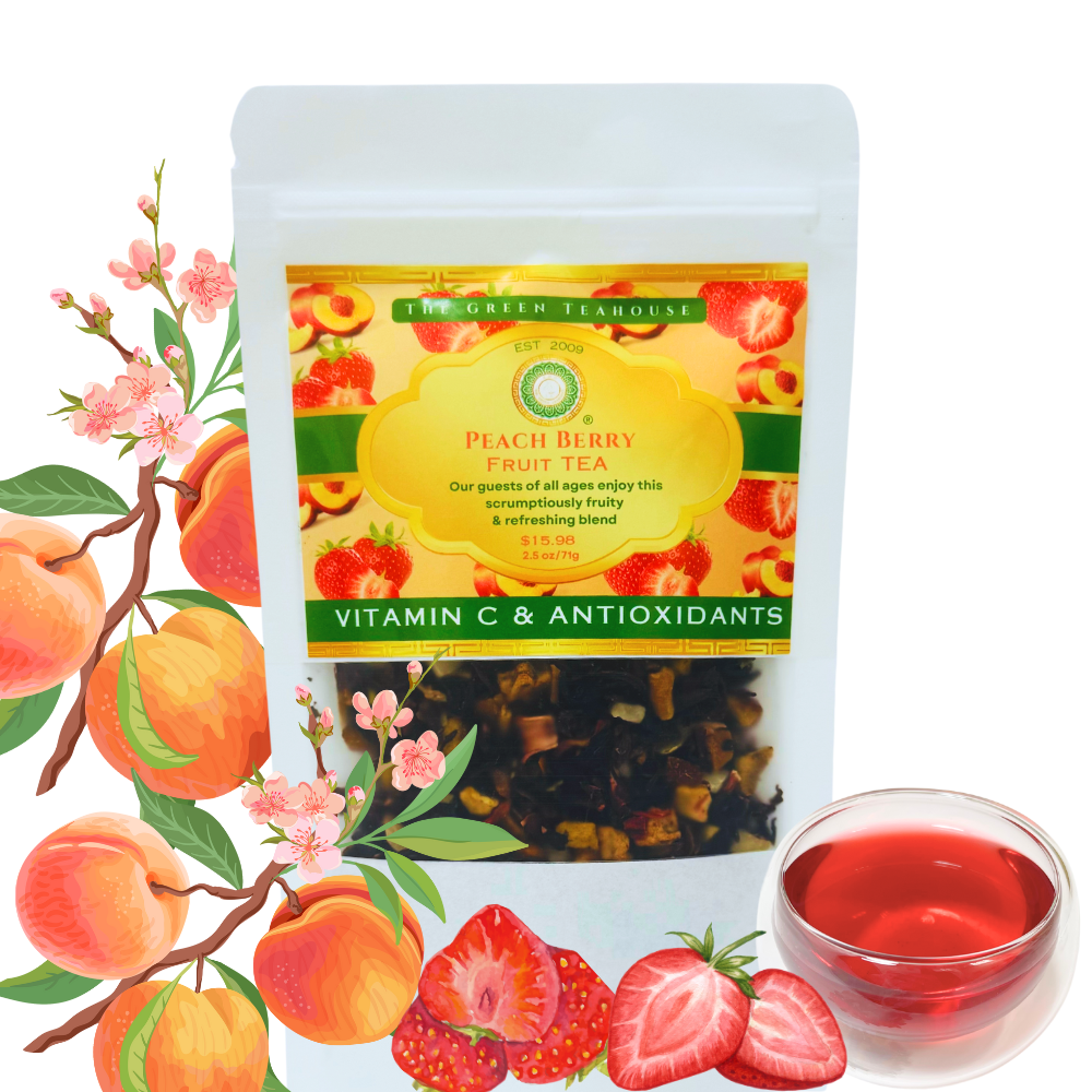 Peach Berry | Organic | The Green Teahouse | Hibiscus | Raspberry
