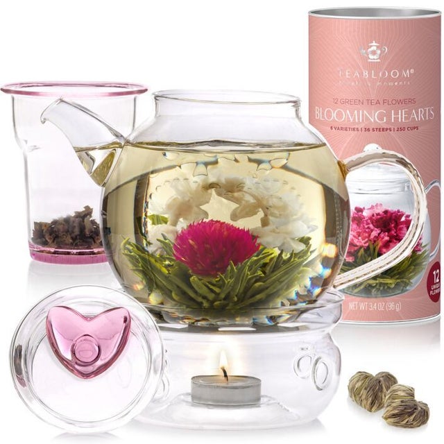 Teabloom Ceylon One-Touch Glass Tea Maker